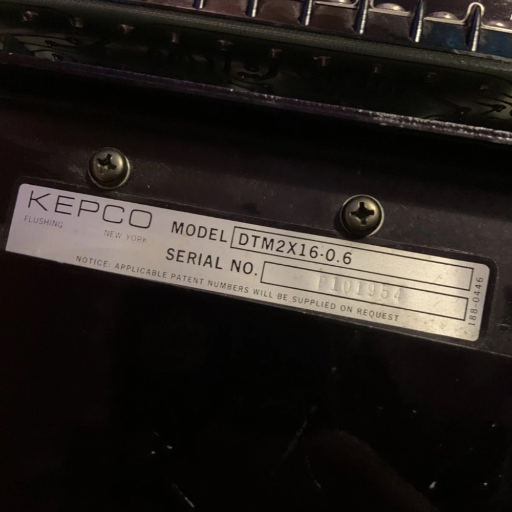 Vintage Kepco Power Supply Model # DTM2X16-0.6, Serial # P101954 Antique - Picture 2 of 5